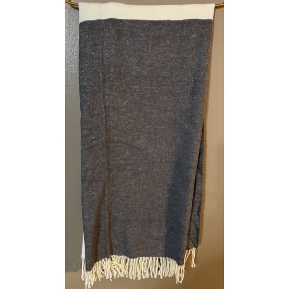 Nido Notte Italy Cotton Blend Throw - Neutral Tones 54” X 62” - Made in Italy
